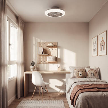 Afbeelding van Plafondventilator Still DC met verlichting Angin 