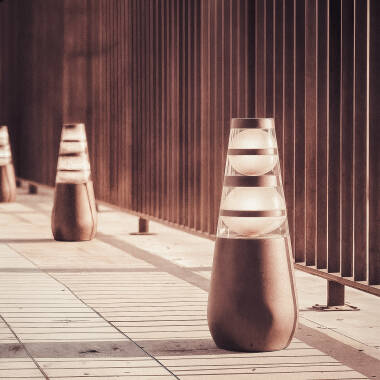 Image of Double-Dareh 8W Outdoor LED Bollard 38cm