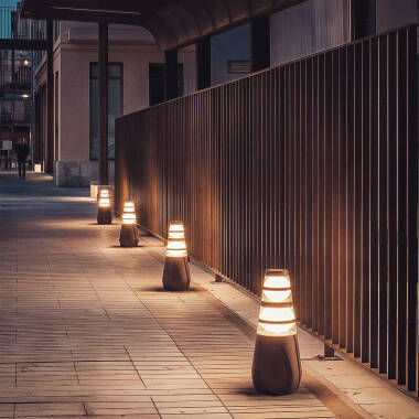 Image of Double-Dareh 8W Outdoor LED Bollard 38cm