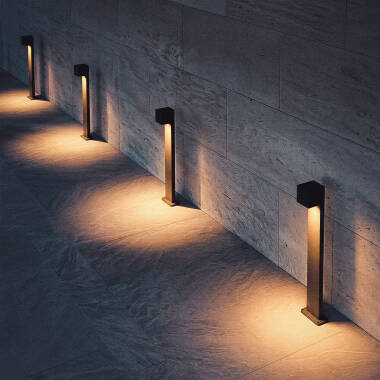 Obrázek 80cm Zahradní LED Sloupek 10W CCT dle Výběru Hliníkový Přisazený Iridix