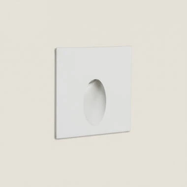 Balise Extérieure Murale LED Encastrable 3W Carrée Ellis Blanche