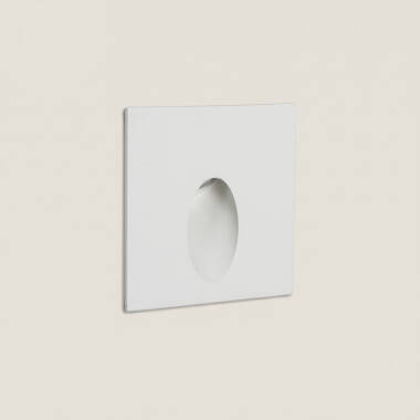 Ellis Square 3W Outdoor Aluminium Recessed LED Wall Light White