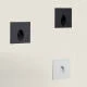 Image de Balise Extérieure Murale LED Encastrable 3W Carrée Ellis Blanche 