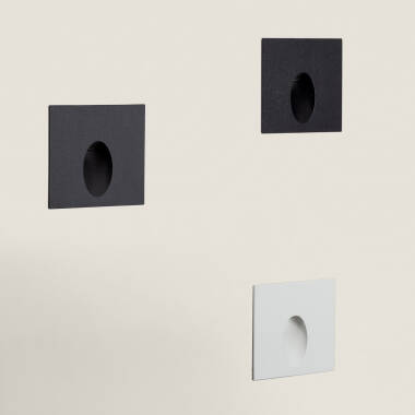 Image of Ellis Square 3W Outdoor Recessed LED Wall Light White