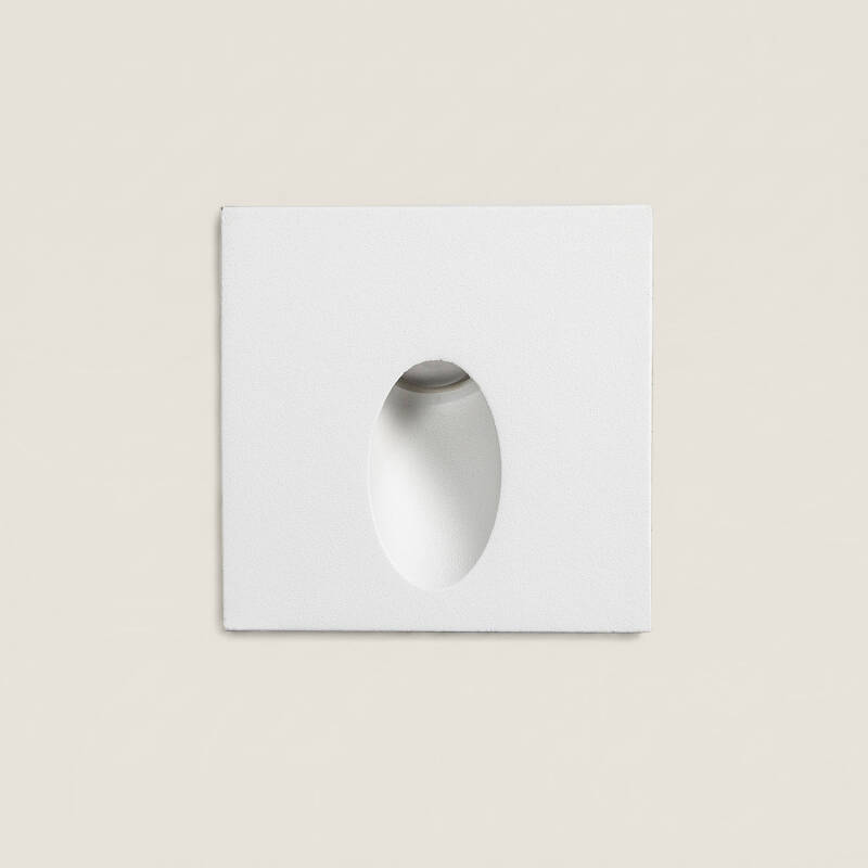 Image of Ellis Square 3W Outdoor Recessed LED Wall Light White