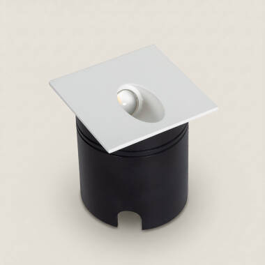 Image of Ellis Square 3W Outdoor Aluminium Recessed LED Wall Light White