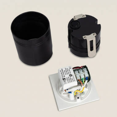 Image of Ellis Square 3W Outdoor Aluminium Recessed LED Wall Light White