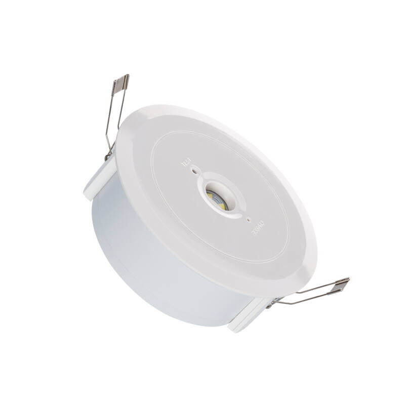 Image de Éclairage de Secours LED Encastrable 120lm Coupe Ø136 mm 3 Heure d'Autonomie 