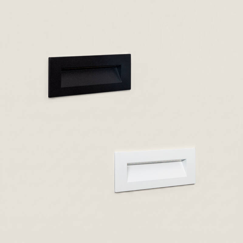 Segnapasso per Esterni LED 7W Incasso Parete Rettangolare Bianco Groult 