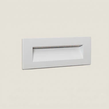 Balise LED Extérieure 7W Encastrable au Mur Rectangulaire en Aluminium Groult Blanche