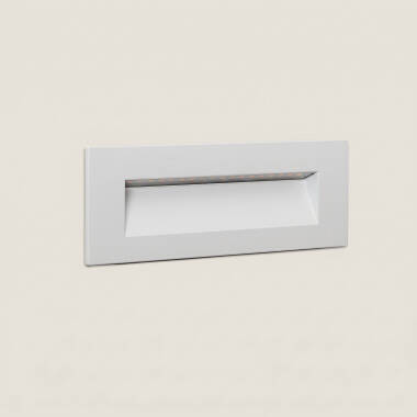 Groult 7W Rectangular Outdoor Recessed LED Wall Light White