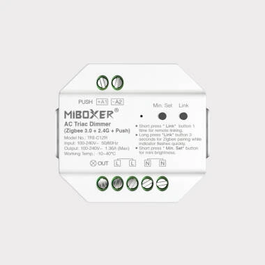 LED Dimmer TRIAC Zigbee MiBoxer TRI-C1ZR kompatibel mit RF-Fernbedienung und Taster