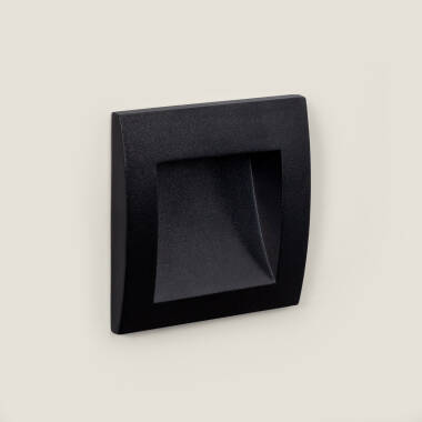 Wandlamp Outdoor LED 4W  Aluminium  Inbouw Vierkant Zwart Leif