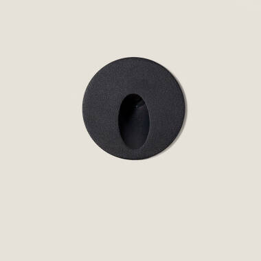 Image of Boiler 3W Round Outdoor Recessed LED Wall Light Grey