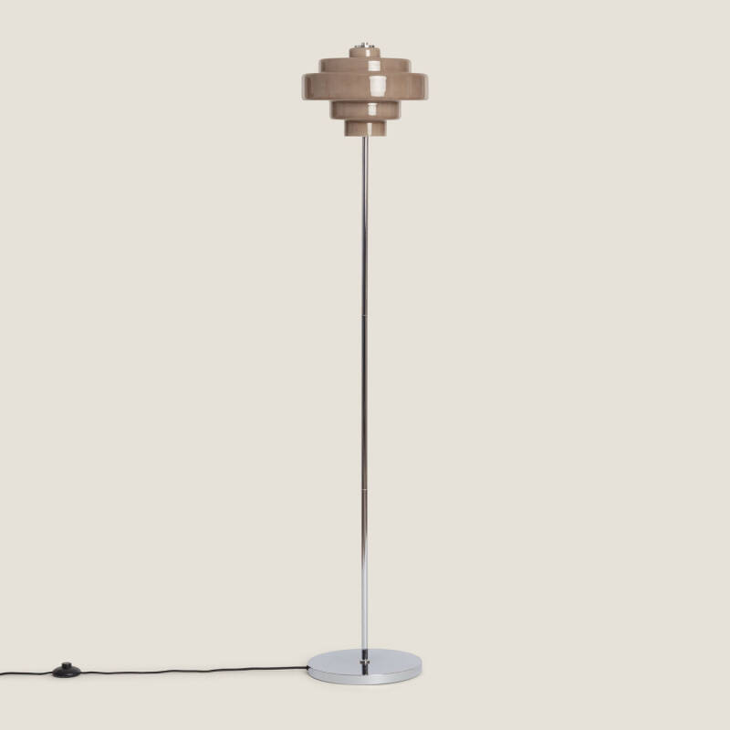 Afbeelding van Staande lamp van Metaal en Glas Nova