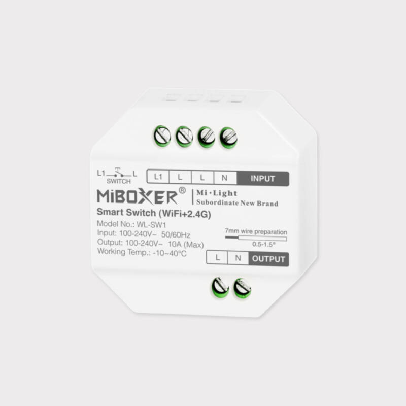 Bild von Konverter von Taster zu WiFi Relais Schalter LED MiBoxer WL-SW1