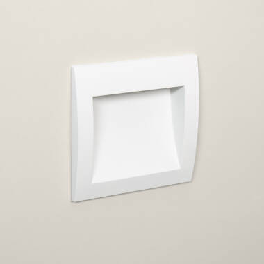 Natt 4W Square Outdoor Aluminium Recessed LED Wall Light White
