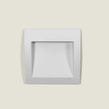 Bild von LED Wandeinbauleuchte Außen 4W Quadratisch Aluminium Weiß Natt