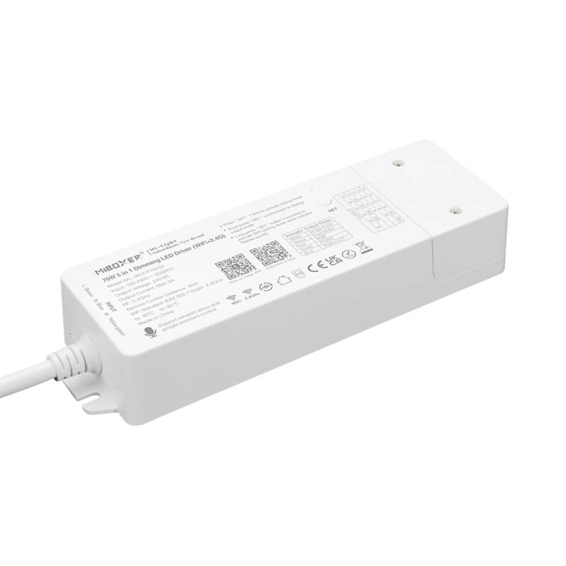 Bild von Controller mit Netzteil 75W LED Streifen Einfarbig/CCT/RGB/RGBW/RGB+CCT 24 V MiBoxer WL5-P75V24 kompatibel mit RF-Fernbedienung