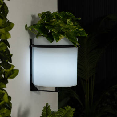 Lampe Murale LED Extérieure Jardinière RGBW 22cm Rechargeable IP65