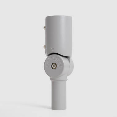 90º Adjustable Column Arm Ø44 mm for Public Lighting Luminaires in Grey