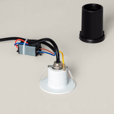 Immagine di Segnapasso da Esterno LED 2W da Incasso Circolare Bianco Guell