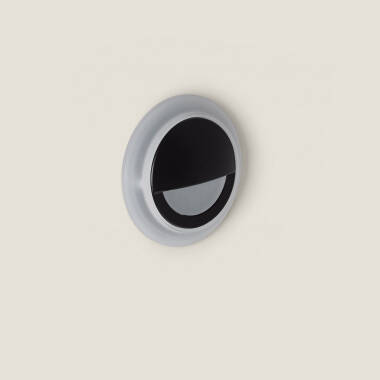 Segnapasso LED 3W da Incasso Circolare Nero