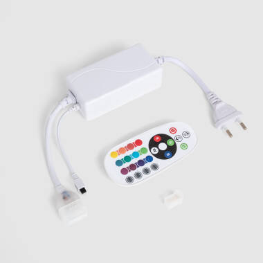 Controller per Striscia LED Neon Regolabile 220V RGB SFLEX8 con Telecomando IR