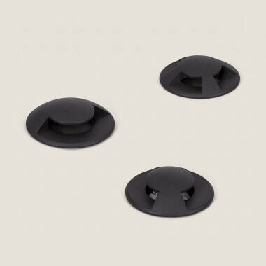 Bild von LED-Bodeneinbauleuchte Aussen 4L 24V DC Lotus Schwarz