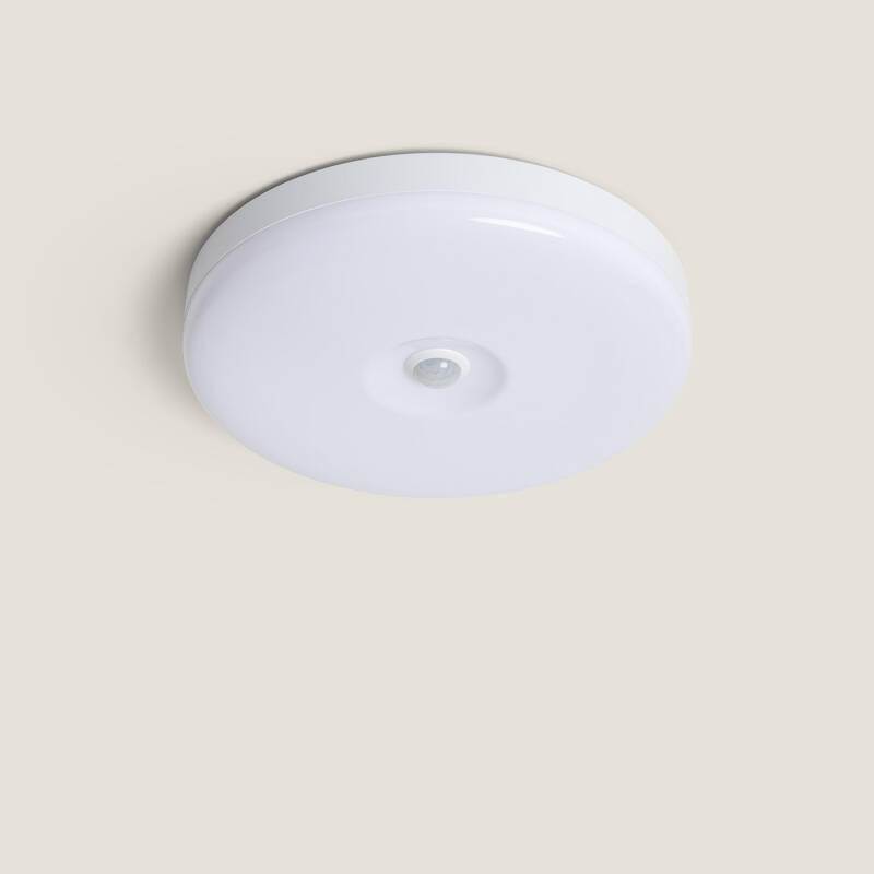Bild von LED-Deckenleuchte 12W Rund Ø216mm No Flicker mit Bewegungssensor PIR und Dämmerungssensor