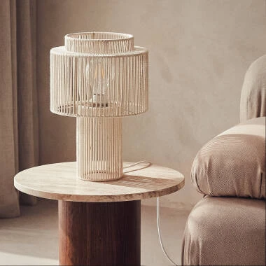 Stolní Lampa z Bavlněného Provazu Alma
