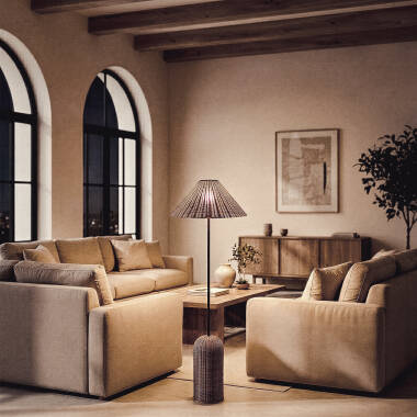 Image de Lampadaire Rotin Nara