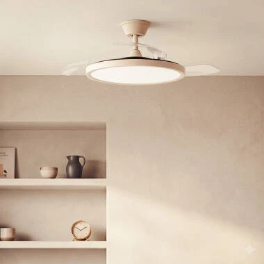 Deckenventilator mit Licht Lautlos DC einziehbare Flügel Kleon