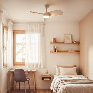 Bild von Deckenventilator mit Licht, geräuscharm, DC Poros Evo