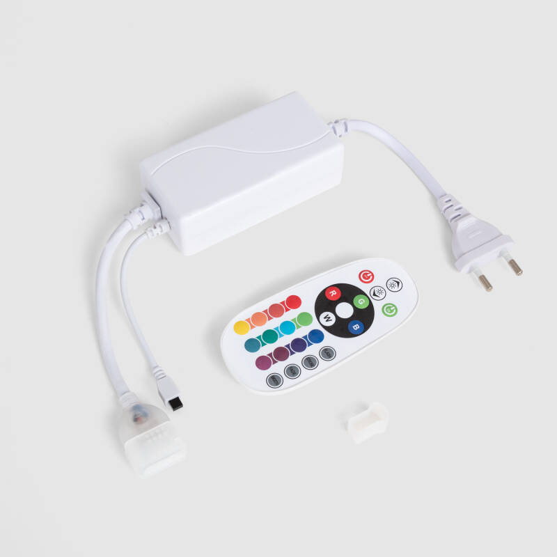 Immagine di Controller per Striscia LED Neon Regolabile 220V RGB SFLEX8 con Telecomando IR