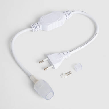 Kabel Z Prostownikiem Przeciw-Ciągnięciu do Taśm LED 220V AC SMD2835 IP65 Szerokość 12mm Jednobarwna