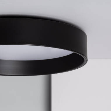 Image de Plafonnier LED Rond 20W Métal Ø450 mm Noir Design