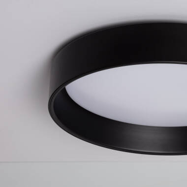 Image de Plafonnier LED Rond 20W Métal Ø450 mm Noir Design