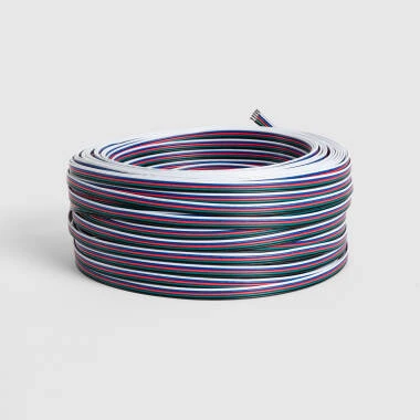 Rouleau 100m Gaine Câble Électrique Plat 0.5mm² pour Ruban LED