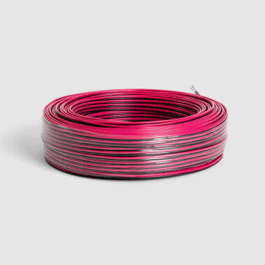 100m Coil of Flat Electrical Cable 0.5mm² for LED Strips