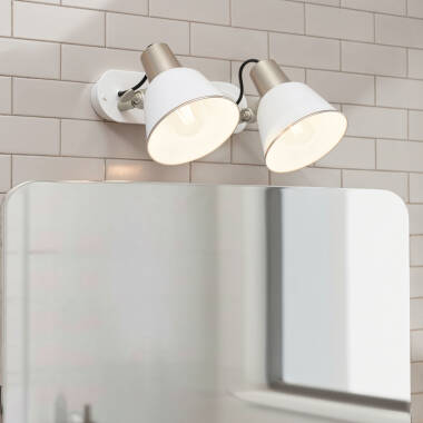 Afbeelding van Wandlamp Badkamer Metaal 2 Spots Birzay