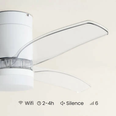 Afbeelding van Plafondventilator met verlichting Stil DC houten bladen Leros