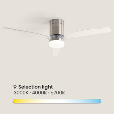 Bild von Deckenventilator mit Licht, geräuscharm, DC, Holzflügel, Leros