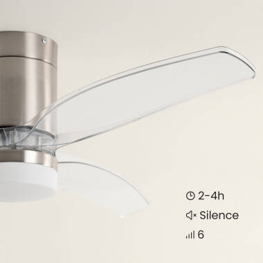 Bild von Deckenventilator mit Licht Lautlos DC Holzflügel Leros