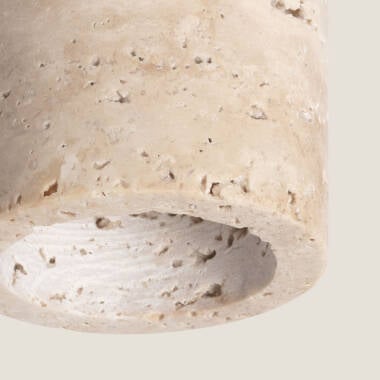 Afbeelding van Plafondlamp natuursteen en hout Enzo
