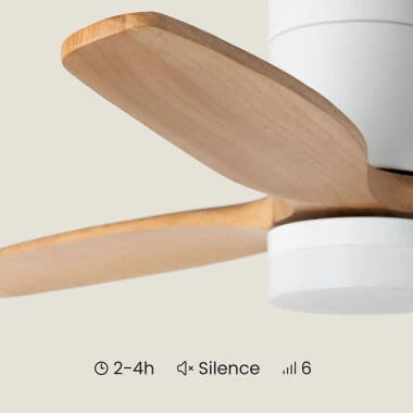 Immagine di Ventilatore da Soffitto con Luce Silenzioso DC Pale in Legno Leros