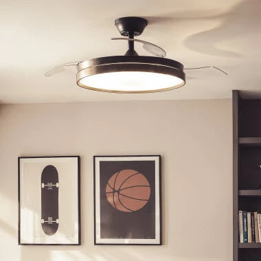 Deckenventilator mit Licht Lautlos DC einziehbare Flügel Kaios