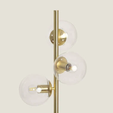 Afbeelding van Staande lamp van Metaal en Glas Otos 3 Spotlights