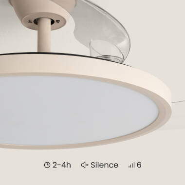 Image of Kleon Silent Ceiling Fan with Light DC Motor & Retractable Blades 