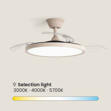 Image of Kleon Silent Ceiling Fan with Light DC Motor & Retractable Blades 